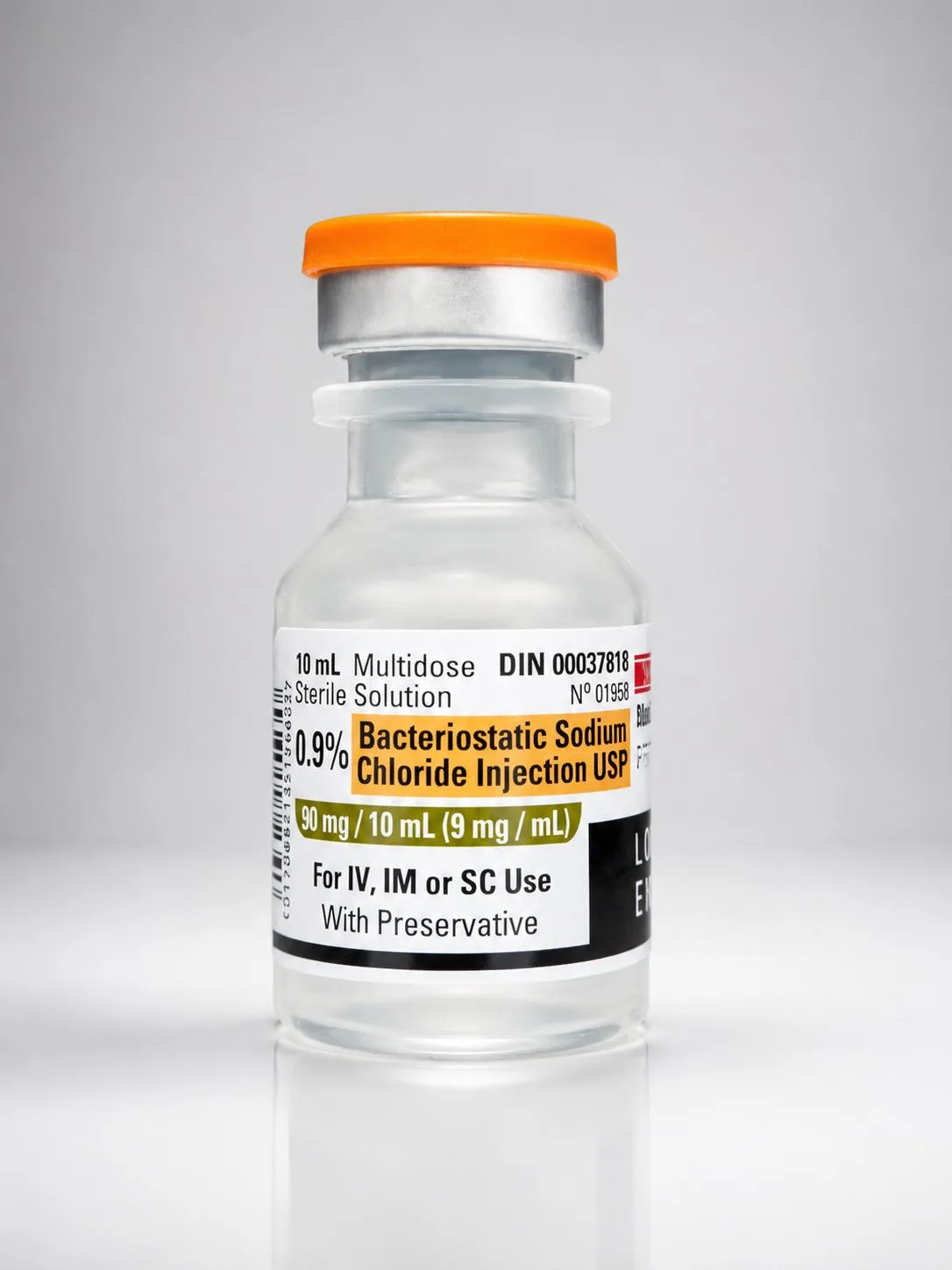Bacteriostatic Sodium Chloride Injection USP 0.9% – 10 mL Multidose Vial